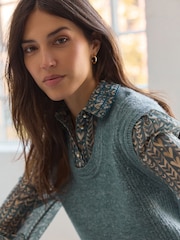 Blue Chambray Knitted Tank - Image 3 of 7