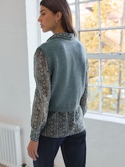 Blue Chambray Knitted Tank - Image 4 of 7