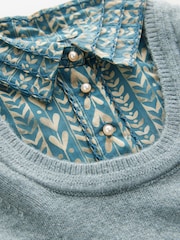 Blue Chambray Knitted Tank - Image 6 of 7