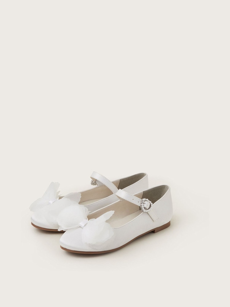 Monsoon Natural Embellished Ballet Flats - Image 1 of 3
