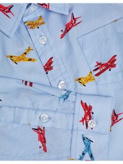 Monsoon Blue Plane Print 100% Cotton Shirt - Image 3 of 3