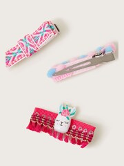 Monsoon Red Llama Pom-Pom Clips 3 Pack - Image 2 of 2