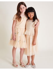 Monsoon Pink Embellished Spot Skirt and Top Set - Image 1 of 5