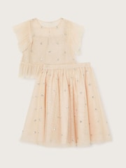 Monsoon Pink Embellished Spot Skirt and Top Set - Image 4 of 5