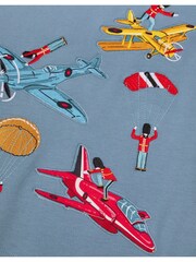 Monsoon Blue London Vintage Planes 100% Cotton T-Shirt - Image 3 of 3