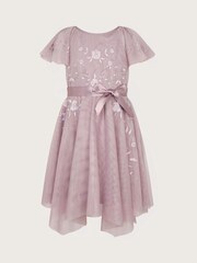 Monsoon Purple Amelia Embroidered Dress - Image 3 of 5