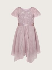Monsoon Purple Amelia Embroidered Dress - Image 4 of 5