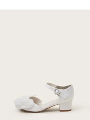 Monsoon White Embellished Pearly Buckle Heels - Image 2 of 3