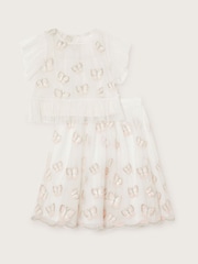 Monsoon Natural Embellished Butterfly Skirt and Top Set - Image 3 of 4