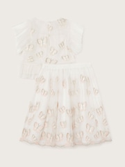 Monsoon Natural Embellished Butterfly Skirt and Top Set - Image 4 of 4