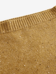 Green Olive Neppy Knitted Column Midi Skirt with Wool - Image 7 of 8