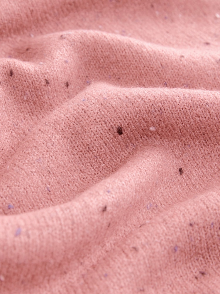 Pink Blush Neppy Knitted Column Midi Skirt with Wool - Image 8 of 8