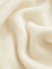 White Ecru 100% Wool Premium Crew Neck Jumper - Image 8 of 8