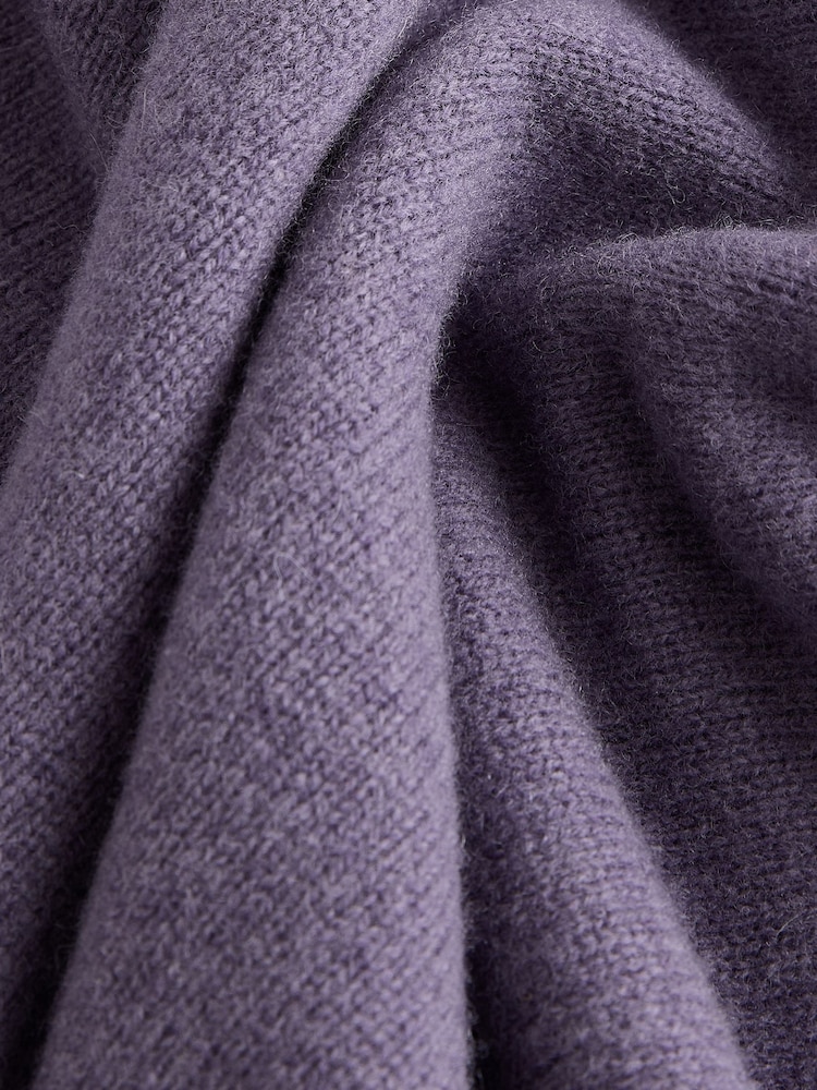 Lila - 100% Premium-Pullover mit Rundhalsausschnitt aus Wolle - Bild 8 von 8 Lila - 100% Premium-Pullover mit Rundhalsausschnitt aus Wolle - Bild 8 von 8