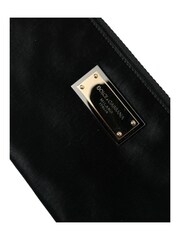 Dolce & Gabbana Nylon and Calfskin Pouch Black Bag with Bigalvanic Plaque - Image 3 of 3