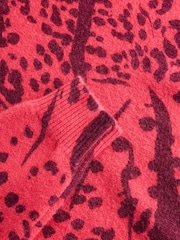 Pink Animal Printed Crew Neck Jumper - Image 7 of 7