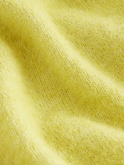 Green Lime Premium Soft Touch Collared Button Down Knitted Shirt with Alpaca - Image 7 of 7