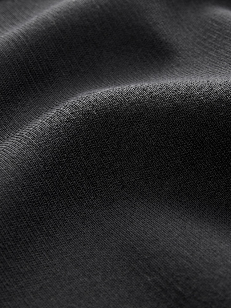 Schwarz, Weiß - Smart Collared Knitted T-Shirt - Bild 6 von 6