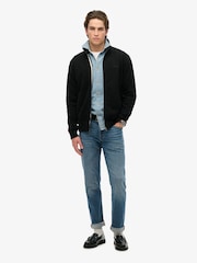 Superdry Black Essential Logo Loose Fit Track Top - Image 2 of 5
