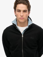 Superdry Black Essential Logo Loose Fit Track Top - Image 3 of 5