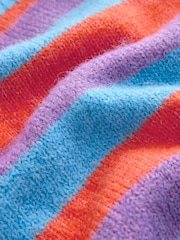 Blue Soft Touch Bardot Off The Shoulder Knitted Jumper with Alpaca - Image 7 of 7