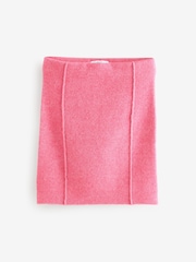 Pink Knitted Short Fitted Mini Skirt - Image 2 of 6