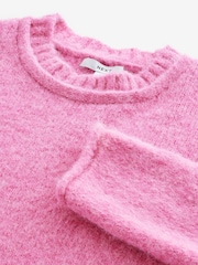 Pink Soft Touch Crew Neck Knitted Jumper with Wool - Image 6 of 7