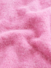 Pink Soft Touch Crew Neck Knitted Jumper with Wool - Image 7 of 7