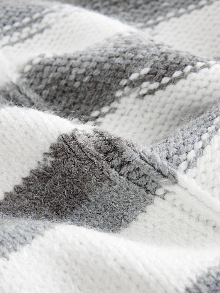 Grey Spacedye Stripe Knitted Jumper - Image 7 of 7
