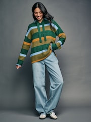 Grün - Übergroßer Hoodie aus Strick in Relaxed-Fit - Bild 2 von 9
