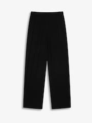 The Little Tailor Black Soft Jersey LenzingTM EcoVeraTM Button Through Relaxed Pyjamas Set - Image 5 of 9