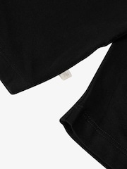 The Little Tailor Black Soft Jersey LenzingTM EcoVeraTM Button Through Relaxed Pyjamas Set - Image 7 of 9