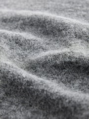 Grey Charcoal Short Sleeve Crew Neck Knitted T-Shirt With Wool - Image 6 of 7