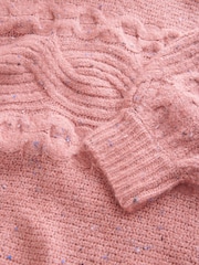 Poederroze - Co-ord Neppy High Roll Neck Knitted Jumper with Wool - Image 2 of 9