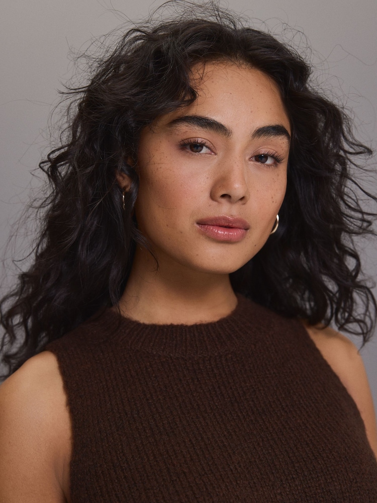 Brown Knitted Crew Neck Tank - Image 5 of 7