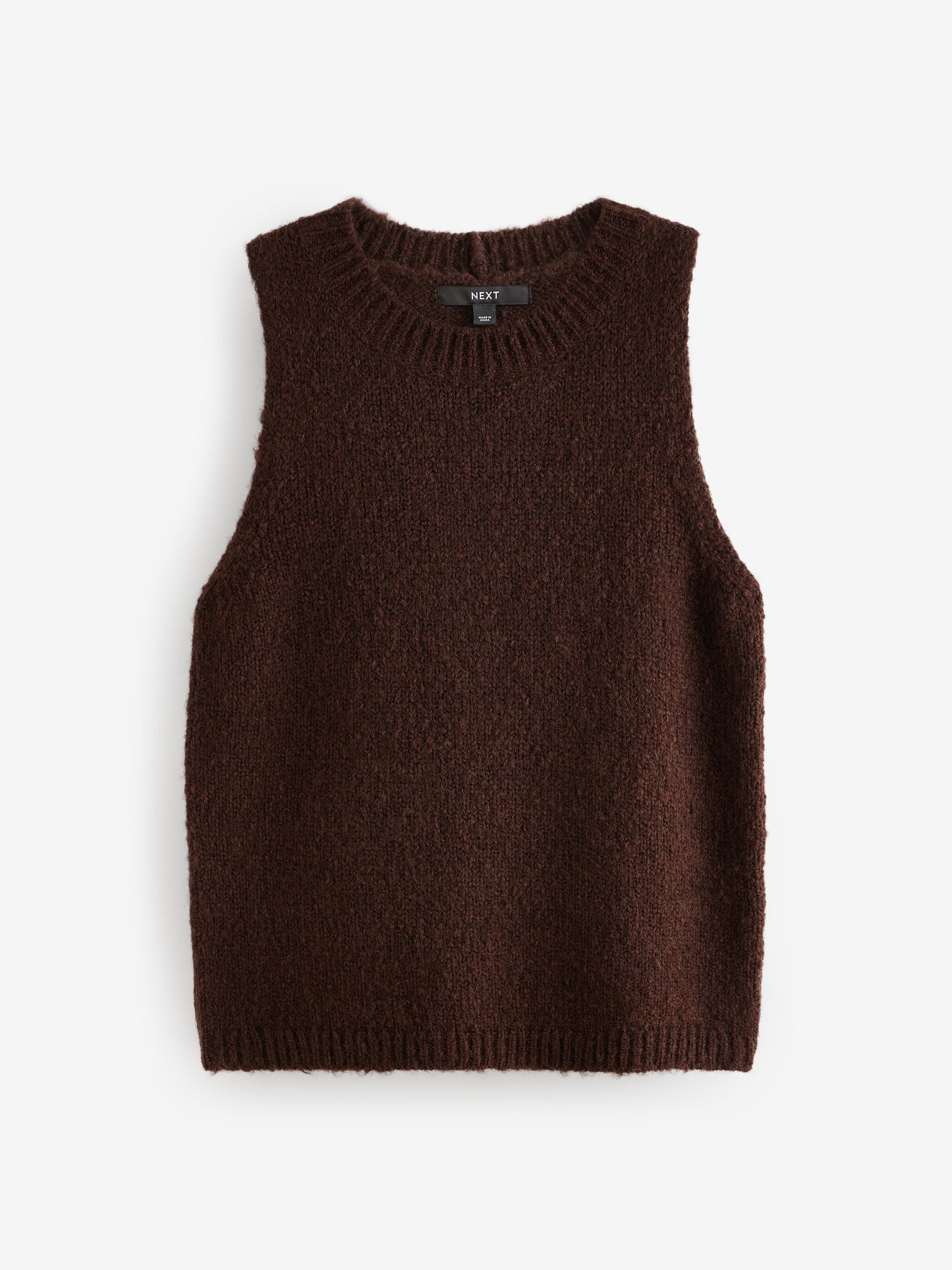 【即購入可】euw nuance knit tank-top brown Buy Brown Knitted Crew Neck Tank from the Next UK online shop