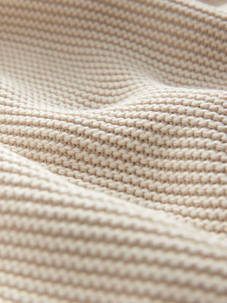 Yellow Ochre Washed Seam Detail Relaxed V-Neck 100% Cotton Jumper - Image 9 of 9