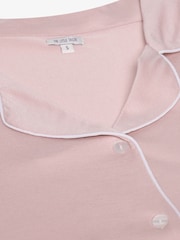 The Little Tailor Pink Soft Jersey LenzingTM EcoVeraTM Button Through Relaxed Pyjamas Set - Image 12 of 13