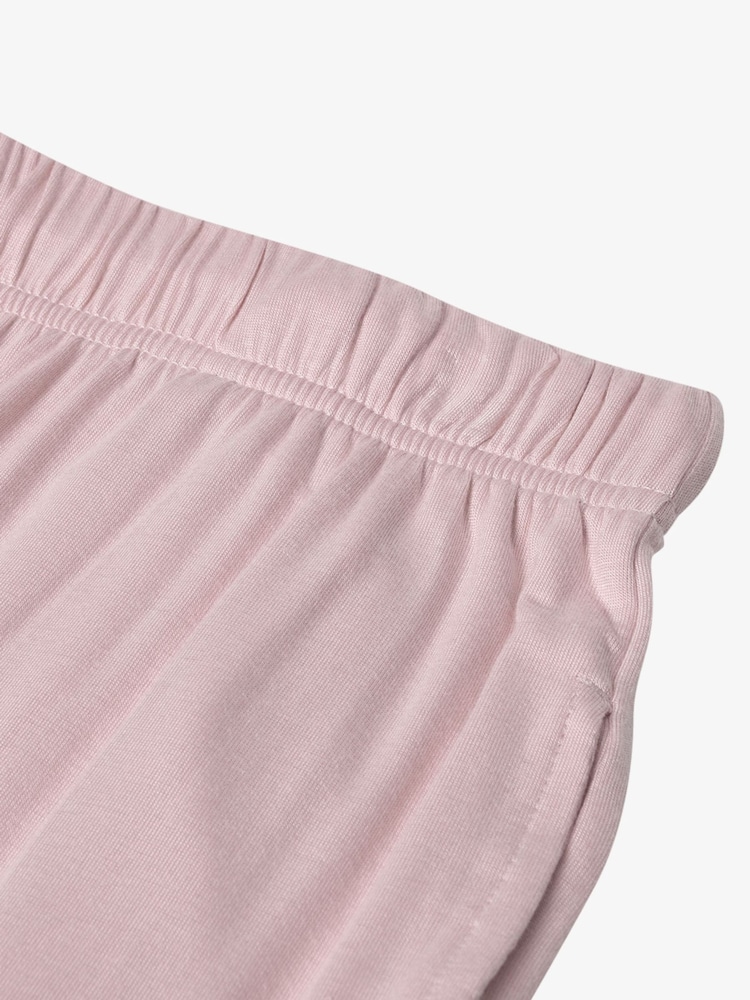 The Little Tailor Pink Soft Jersey LenzingTM EcoVeraTM Button Through Relaxed Pyjamas Set - Image 13 of 13 The Little Tailor Pink Soft Jersey LenzingTM EcoVeraTM Button Through Relaxed Pyjamas Set - Image 13 of 13