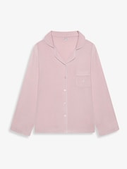 The Little Tailor Pink Soft Jersey LenzingTM EcoVeraTM Button Through Relaxed Pyjamas Set - Image 6 of 13