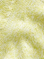 Yellow Twist Half Sleeve Crew Neck Jumper with Wool - Image 8 of 8