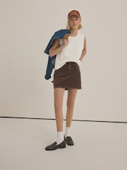 Weiß/Ecru - Soft Touch Sleeveless Knitted Vest Tank Top Jumper with Wool - Bild 6 von 6