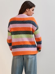 Pink Bright Soft Touch Crew Neck Knitted Jumper with Wool - Image 4 of 6