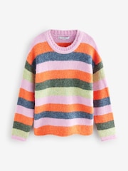 Pink Bright Soft Touch Crew Neck Knitted Jumper with Wool - Image 5 of 6