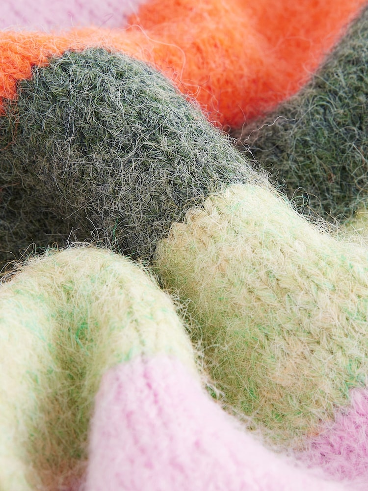 Pink Bright Soft Touch Crew Neck Knitted Jumper with Wool - Image 6 of 6
