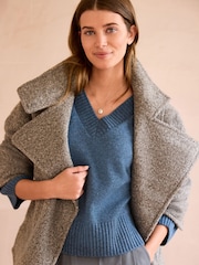 Blue Indigo Premium V-Neck Jumper - Image 4 of 8