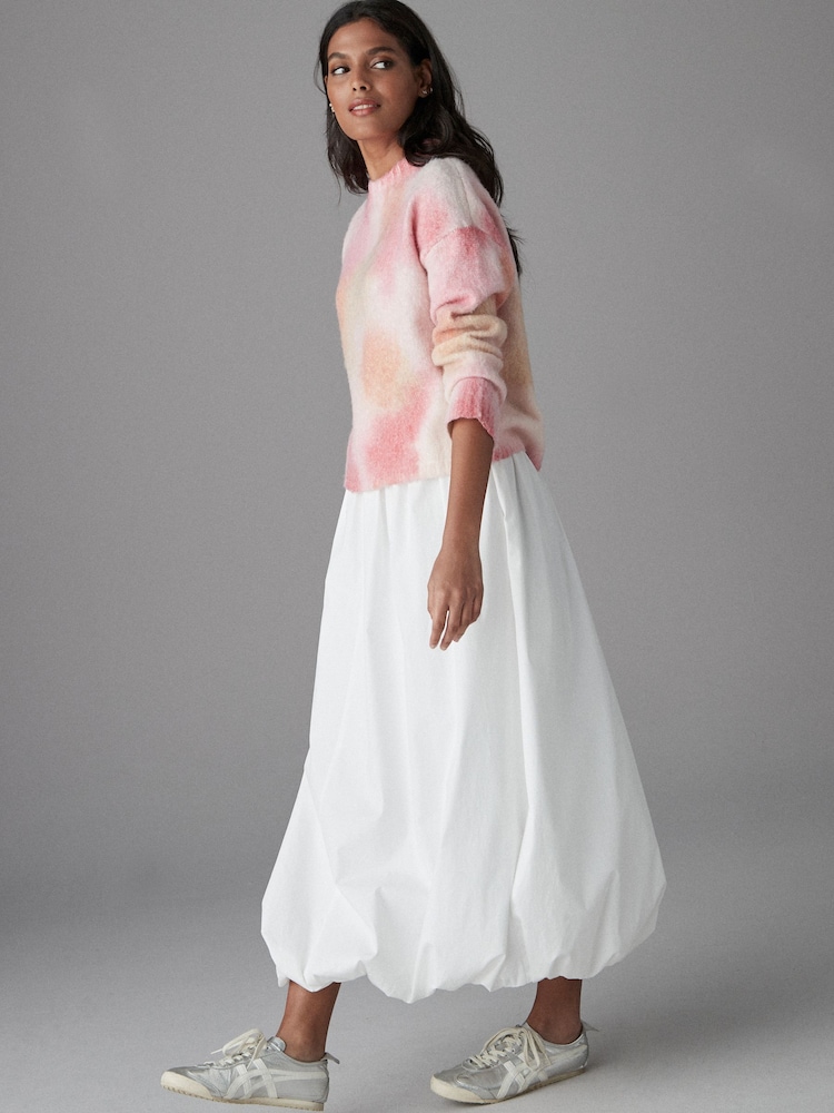 Pink Bright Soft Touch Long Sleeve Colourful Dyed Crew Neck Knitted Jumper - Image 3 of 8