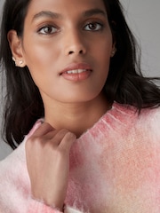Pink Bright Soft Touch Long Sleeve Colourful Dyed Crew Neck Knitted Jumper - Image 5 of 8
