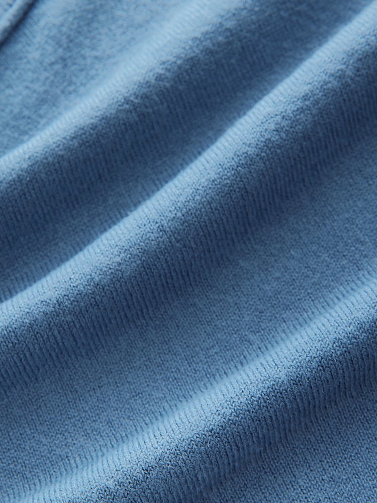 Blue Chambray Soft Touch Crew Neck Knitted Sweatshirt - Image 7 of 7