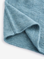 Chambray Blue Sleeveless Knitted Crew Tank Vest Top with Alpaca - Image 6 of 7